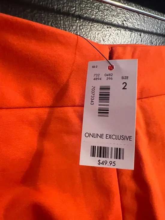 The Limited Vibrant Orange Pencil Skirt - Picture 3 of 4